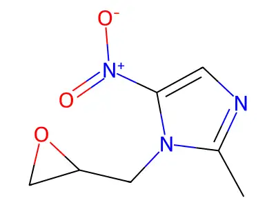 1-(2,3-Epoxypropyl)-2-methyl-5-nitroimidazole structure