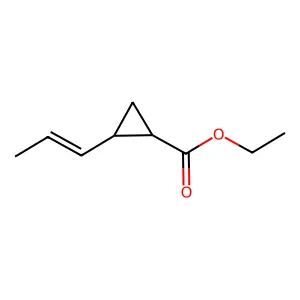 Ethyl 2-(1-propen-1-yl)cyclopropanecarboxylate structure