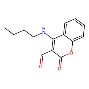 4-(Butylamino)-2-oxochromene-3-carbaldehyde structure