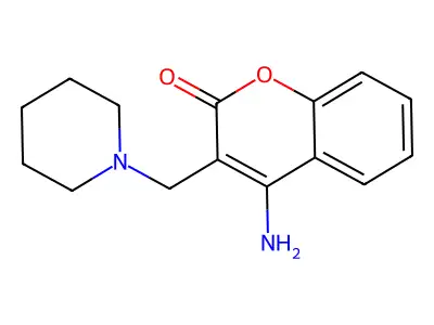 4-Amino-3-(piperidinomethyl)-2H-1-benzopyran-2-one structure
