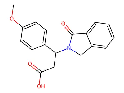 3-(4-methoxyphenyl)-3-(1-oxo-1,3-dihydro-2H-isoindol-2-yl)propanoic acid structure