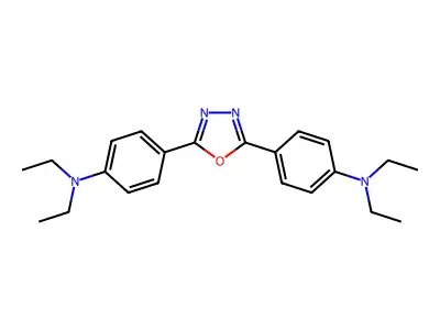 Benzenamine, 4,4'-(1,3,4-oxadiazole-2,5-diyl)bis[N,N-diethyl- structure