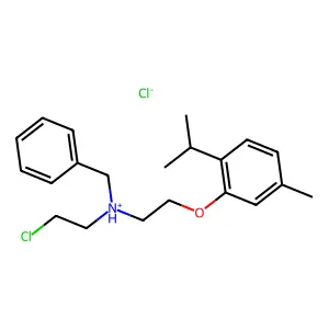 Benzylamine, N-(2-chloroethyl)-N-(2-(p-cymene-3-yloxy)ethyl)-, hydrochloride structure