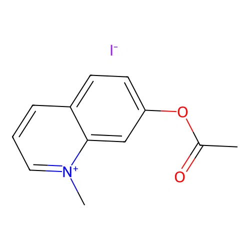 7-Acetoxy-1-methylquinolinium iodide structure