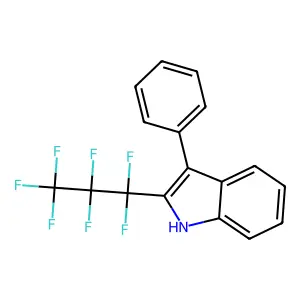 1H-Indole, 3-phenyl-2-(heptafluoropropyl)- structure