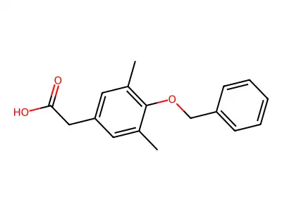 Benzeneacetic acid, 3,5-dimethyl-4-(phenylmethoxy)- structure