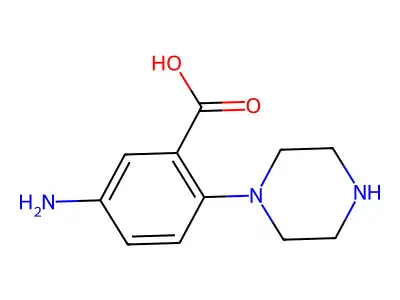 5-Amino-2-piperazin-1-ylbenzoic acid structure