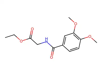 ethyl N-(3,4-dimethoxybenzoyl)glycinate structure