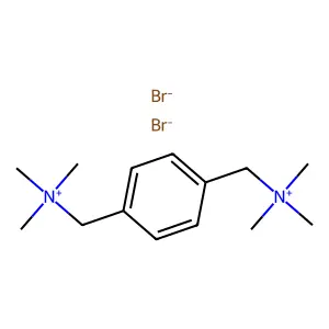 Ammonium, (p-phenylenedimethylene)bis(trimethyl-, dibromide structure