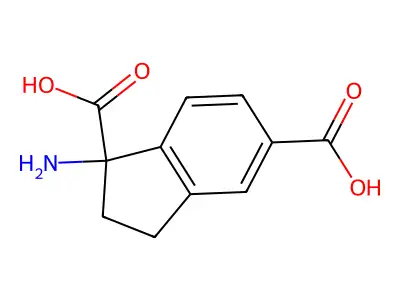 (RS)-aminoindan-1,5-dicarboxylic Acid structure