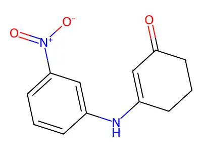 3-[(3-Nitrophenyl)amino]cyclohex-2-en-1-one structure