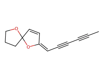 2-(2,4-Hexadiynylidene)-1,6-dioxaspiro[4.4]non-3-ene structure