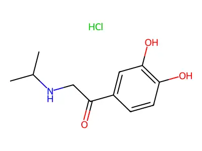 3',4'-Dihydroxy-2-(isopropylamino)acetophenone hydrochloride structure
