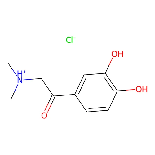 Acetophenone, 2-dimethylamino-3',4'-dihydroxy-, hydrochloride structure