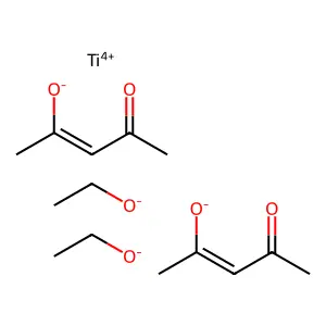 Diethoxybis(pentane-2,4-dionato-O,O')titanium structure