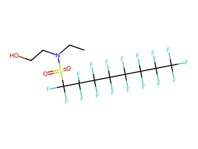 2-(N-ethylperfluorooctanesulfonamido)ethyl alcohol structure