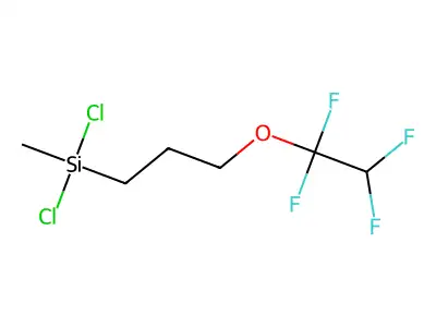 Dichloromethyl(3-(1,1,2,2-tetrafluoroethoxy)propyl)silane structure