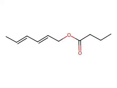 Butanoic acid, 2,4-hexadien-1-yl ester structure