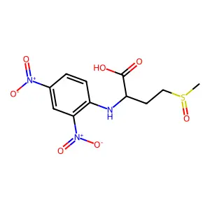DL-2-(2,4-Dinitroanilino)-4-(methylsulphinyl)butyric acid structure