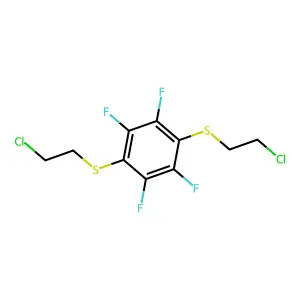 1,4-Bis[(2-chloroethyl)sulfanyl]-2,3,5,6-tetrafluorobenzene structure