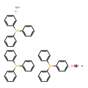 Carbonylchlorohydrotris(triphenylphosphine)osmium structure