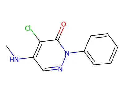 4-Chloro-5-(methylamino)-2-phenyl-3(2H)-pyridazinone structure