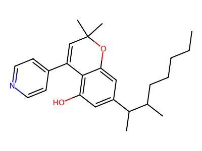 7-(1,2-Dimethylheptyl)-2,2-dimethyl-4-(4-pyridinyl)-2H-1-benzopyran-5-ol structure