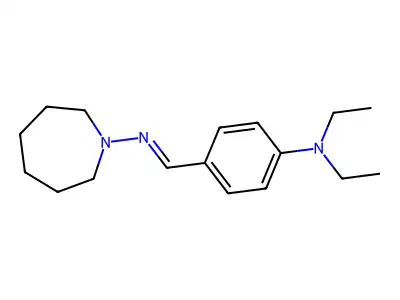4-{[(Azepan-1-yl)imino]methyl}-N,N-diethylaniline structure