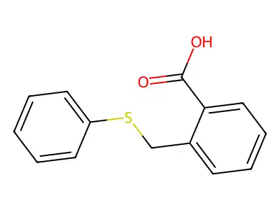 2-((Phenylthio)methyl)benzoic acid structure