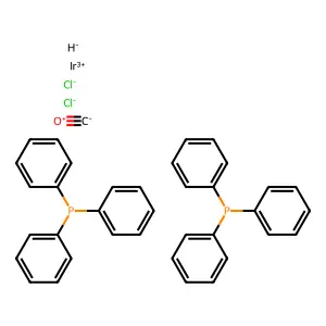 Carbonyldichlorohydrobis(triphenylphosphine)iridium structure