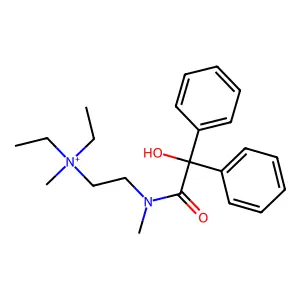 N,N-Diethyl-2-((2-hydroxy-2,2-diphenylacetyl)methylamino)-N-methylethanaminium structure