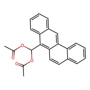 Benz(a)anthracene-7-methanediol, diacetate structure