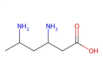 3,5-Diaminohexanoic acid structure