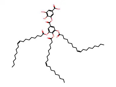3,4-Dihydroxy-5-(3,4,5-triacetyloxybenzoyl)oxybenzoic acid structure