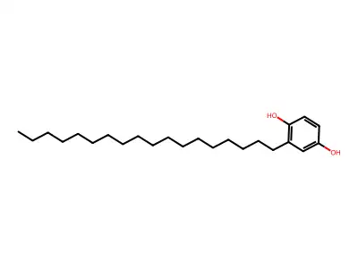 1,4-Benzenediol, 2-octadecyl- structure