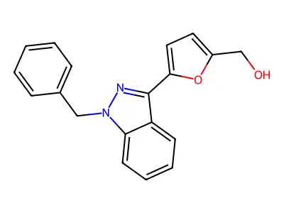 3-(5'-Hydroxymethyl-2'-furyl)-1-benzylindazole structure
