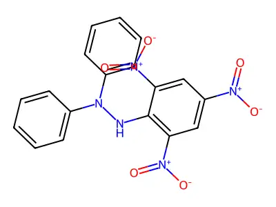 Hydrazine, 1,1-diphenyl-2-(2,4,6-trinitrophenyl)- structure