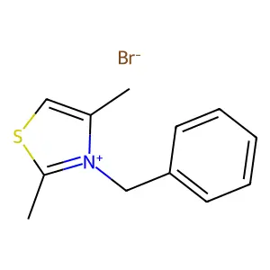 Thiazolium, 2,4-dimethyl-3-(phenylmethyl)-, bromide (1:1) structure