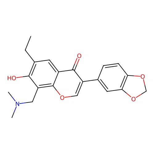 3-(1,3-Benzodioxol-5-yl)-8-[(dimethylamino)methyl]-6-ethyl-7-hydroxy-chromone structure