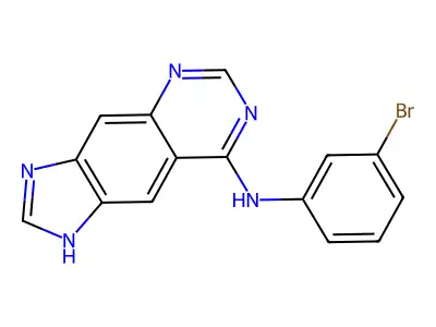 N-(3-bromophenyl)-1H-imidazo[4,5-g]quinazolin-8-amine structure