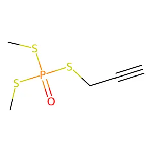 Phosphorotrithioic acid, S,S-dimethyl S-(prop-2-ynyl) ester structure