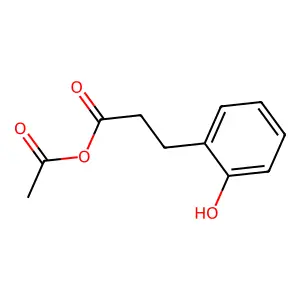 Acetic 3-(2-hydroxyphenyl)propanoic anhydride structure