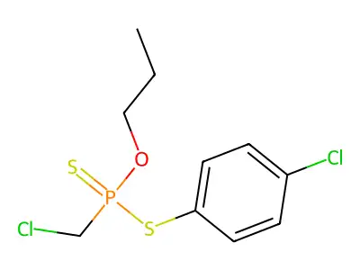 S-(4-Chlorophenyl) O-propyl (chloromethyl)phosphonodithioate structure