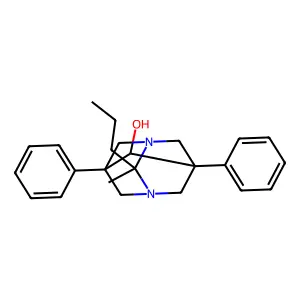 1,3-Diazaadamantan-6-OL, 5,7-diphenyl-2-methyl-2-propyl- structure