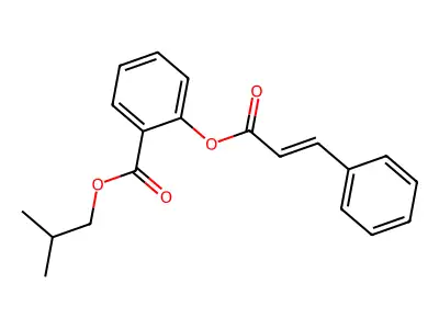 2-Methylpropyl 2-(3-phenylprop-2-enoyloxy)benzoate structure