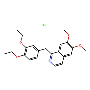 1-[(3,4-Diethoxyphenyl)methyl]-6,7-diethoxyisoquinolin-2-ium chloride structure