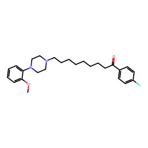 Nonanophenone, 4'-fluoro-9-(4-(o-methoxyphenyl)-1-piperazinyl)- structure