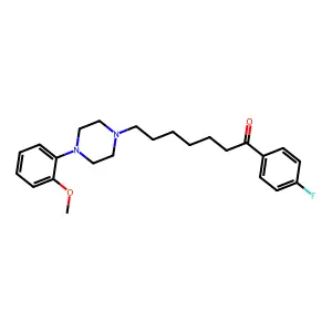 Heptanophenone, 4'-fluoro-7-(4-(o-methoxyphenyl)-1-piperazinyl)- structure