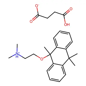 Ethylamine, N,N-dimethyl-2-(9,10,10-trimethyl-9-anthracenyloxy)-, succinate structure