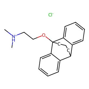 Ethylamine, N,N-dimethyl-2-(9,10-propanoanthracen-9(10H)-yloxy)-,hydrochloride structure
